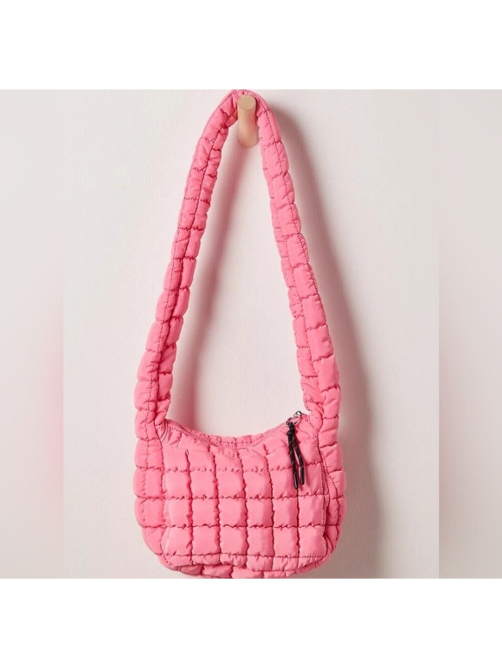 New With Tsgs  Free people Quilted Baby Carryall Bag bubble gum pink - Picture 2 of 4